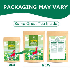 WT WEETEE dandelion tea bag closeup shows natural ingredients and quality.