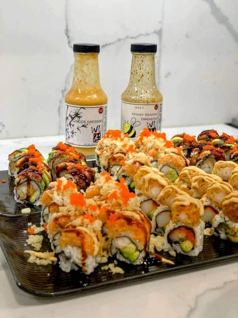 Wu Dressing vegan-certified seal, suitable for plant-based meals.