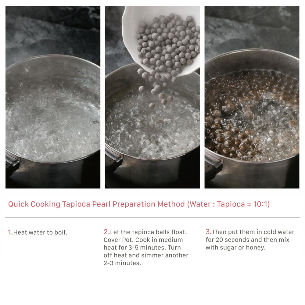 WuFuYuan 8.8 oz boba pearls pack yields about five drinks