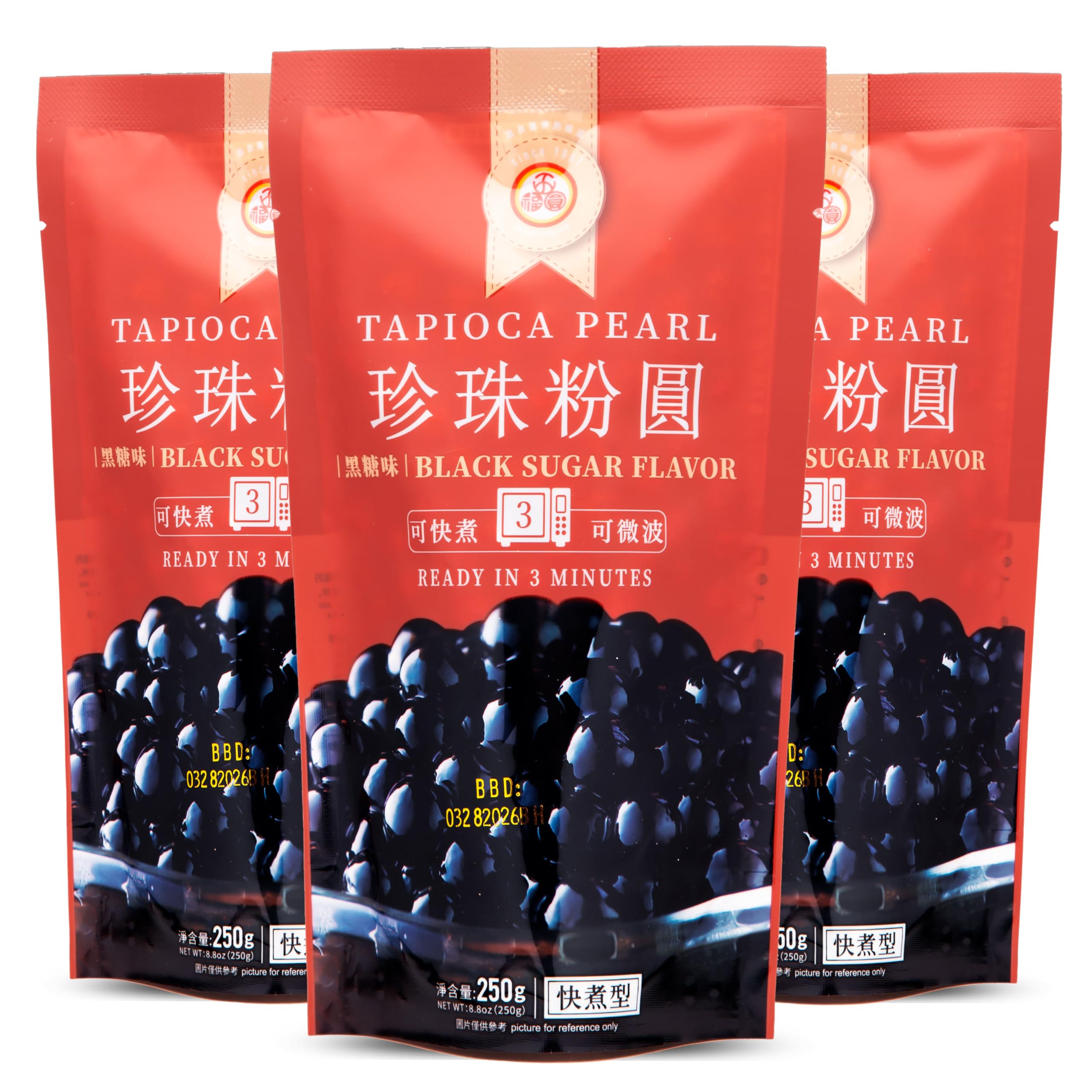 WuFuYuan boba tapioca pearls in black sugar flavor for homemade bubble tea