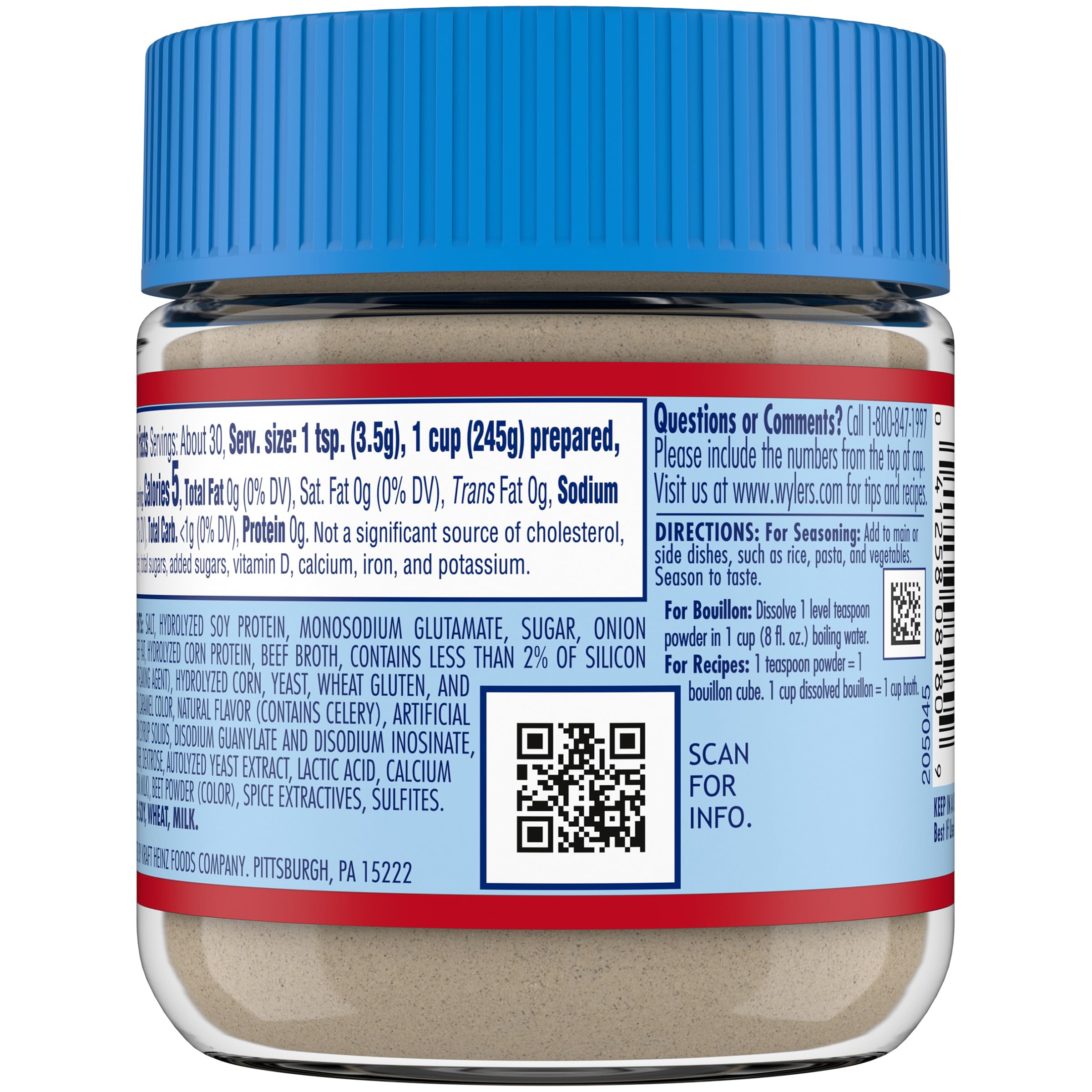 Wyler's Beef Bouillon powder spoon-dissolve demonstrates quick flavor boost for weeknight dinners.