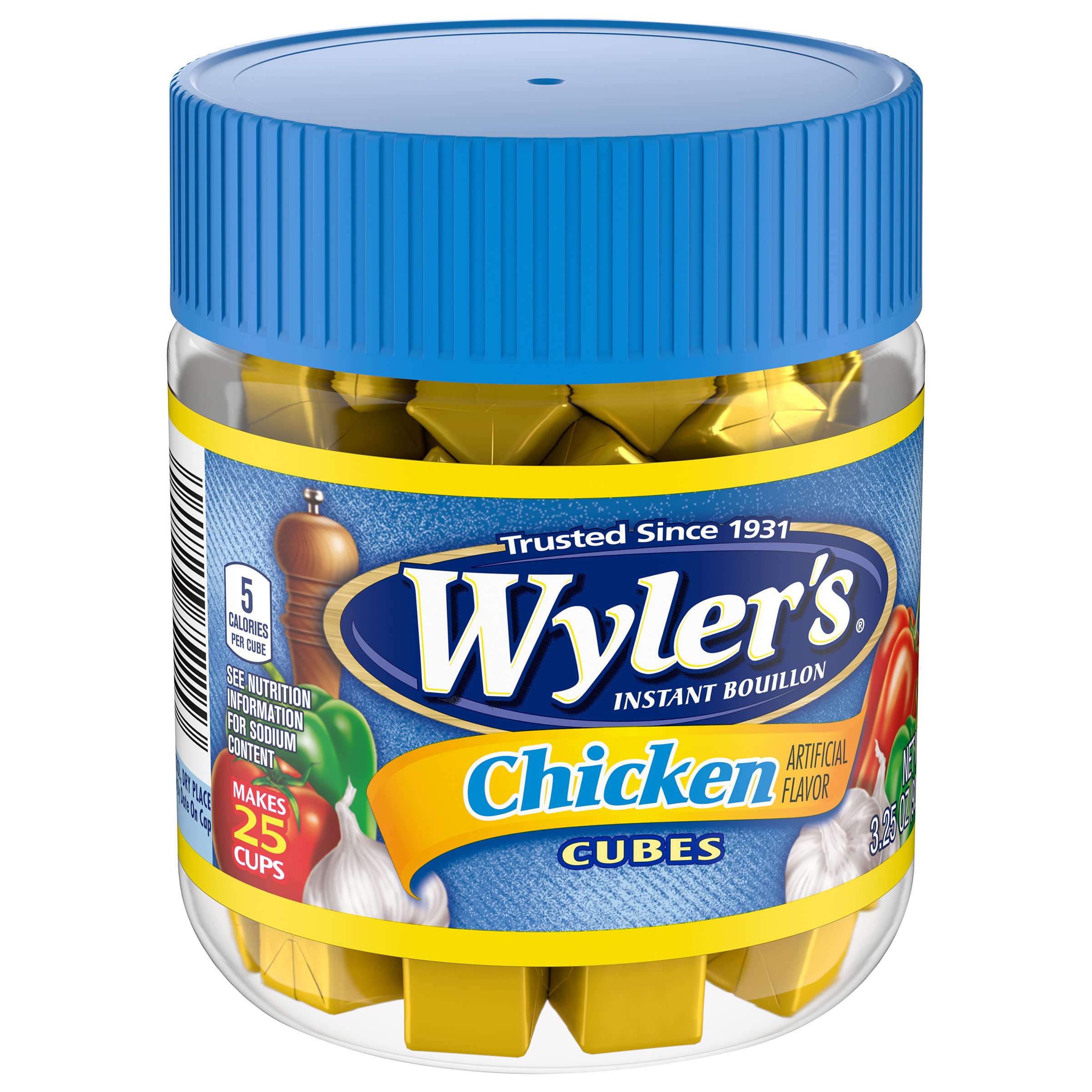 Wyler's bouillon in a soup bowl showcases quick, comforting meals