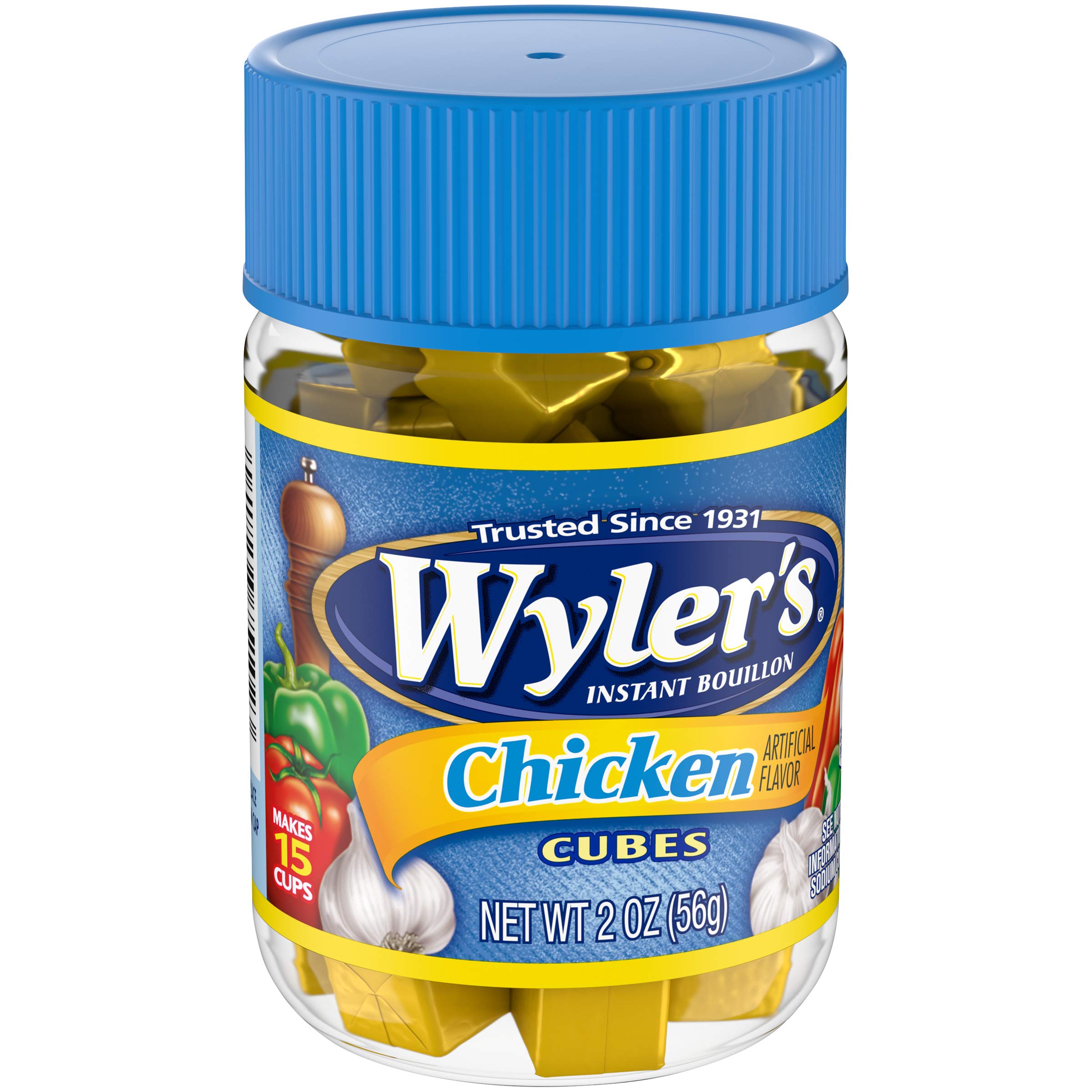 Compact Wyler's Bouillon jar sits neatly on the pantry shelf