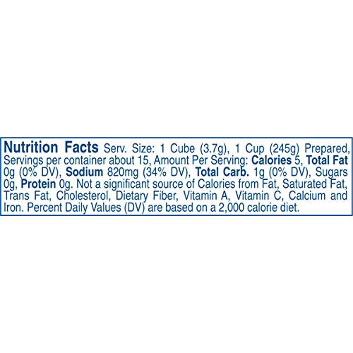 Wyler's Instant Bouillon chicken cubes jar label highlights USA origin