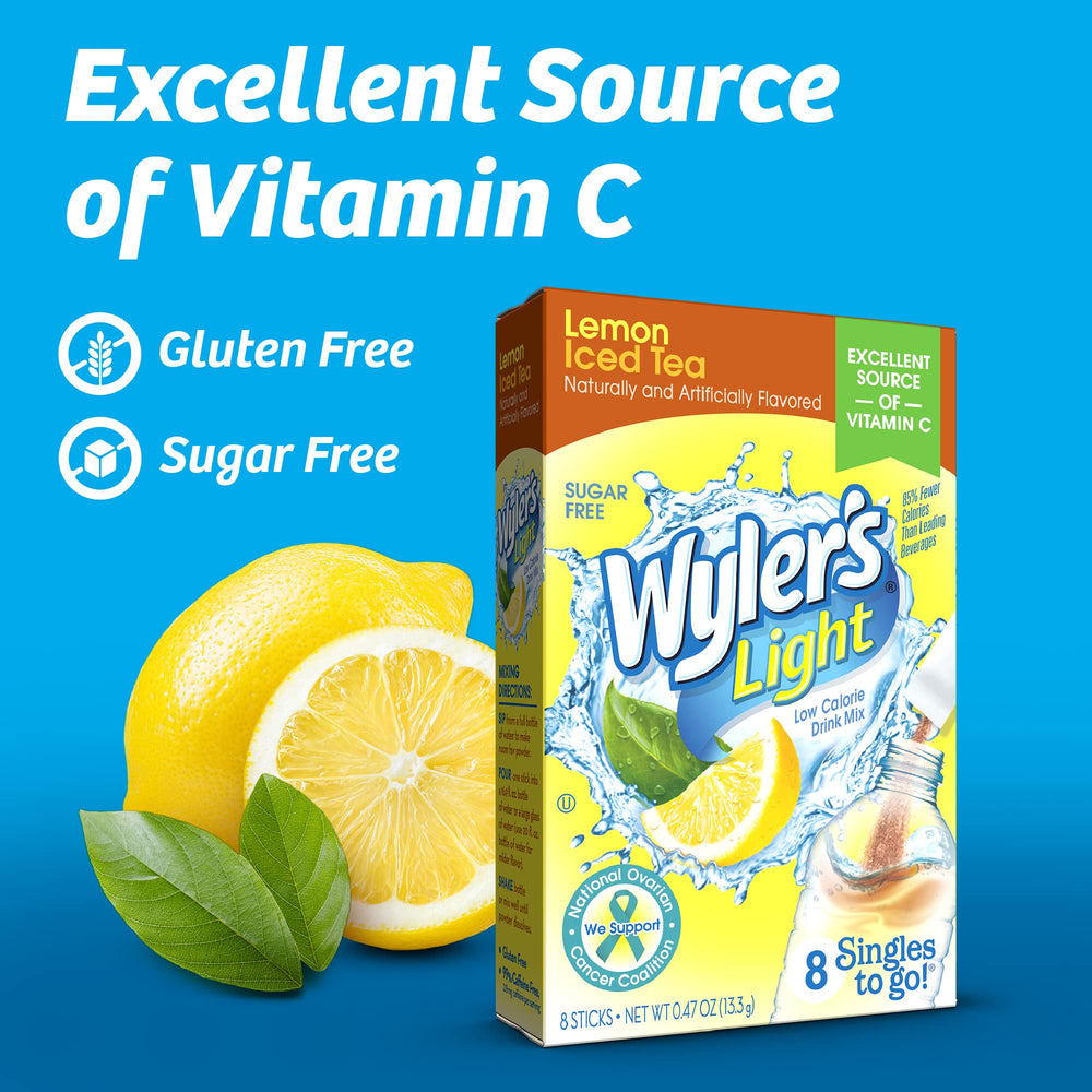 Wyler's Light bottle with powder ready to shake for refreshment.