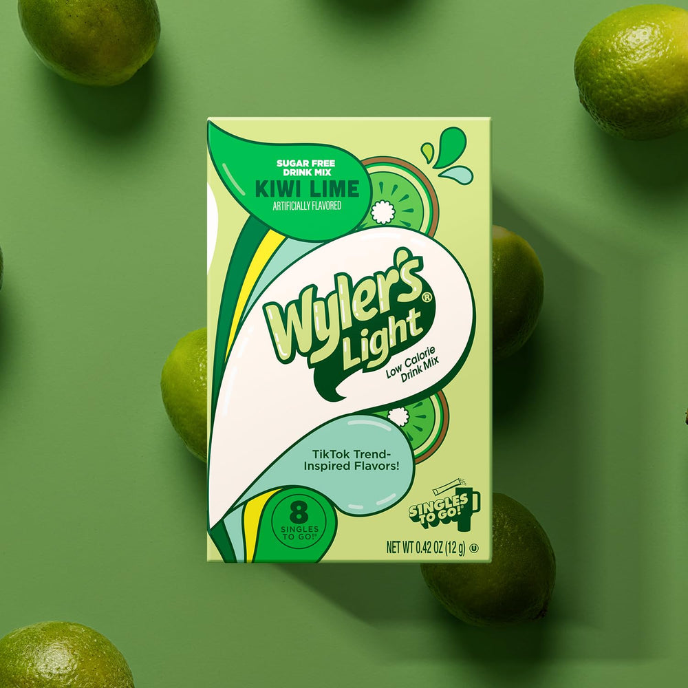 Box of Wyler's Light Singles To Go eight-packet carton.