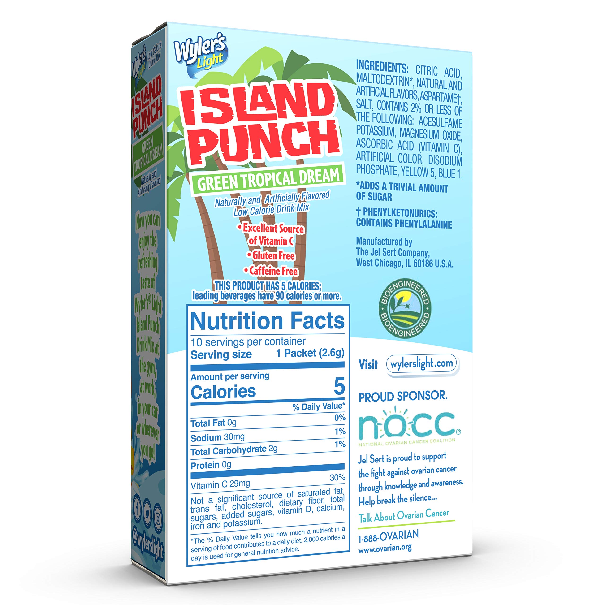 Wyler's Light Island Punch glass with ice offers a refreshing tropical taste