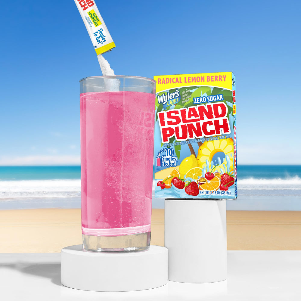 Gym bag scene with Island Punch sticks inside for on-the-go hydration