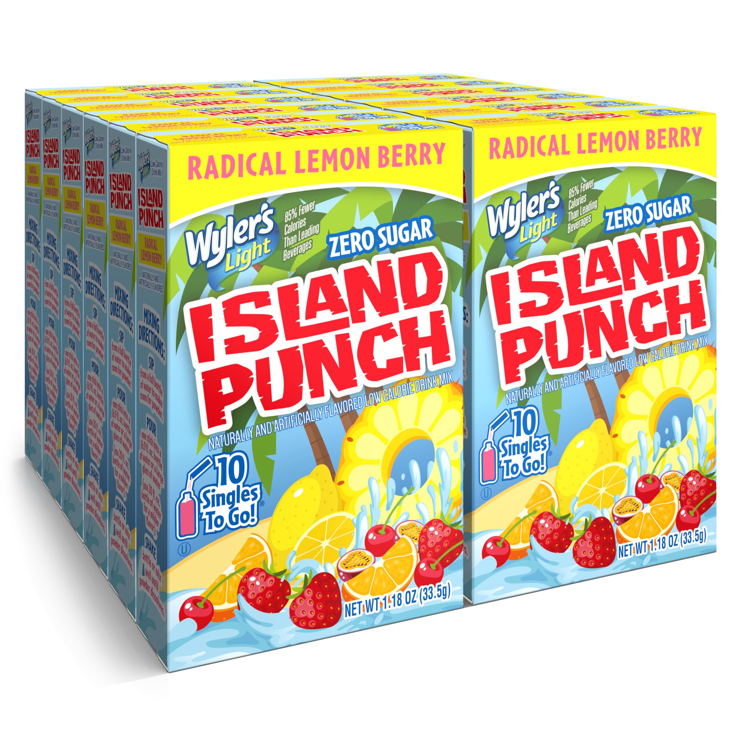 Wyler's Light Island Punch singles to go box on shelf for on-the-go hydration