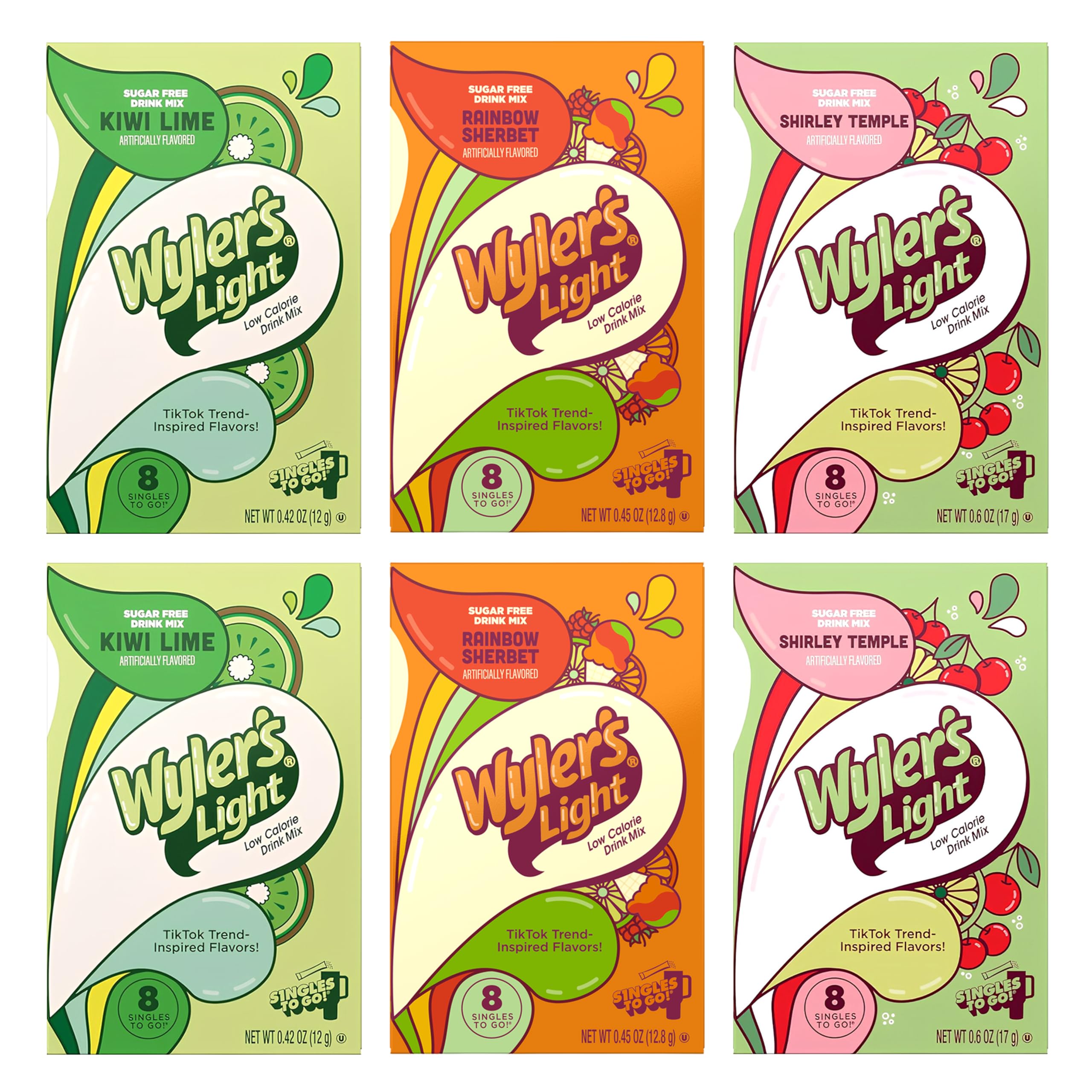 Wyler's Light kiwi-lime packet for a refreshing, low-calorie hydration on the go.