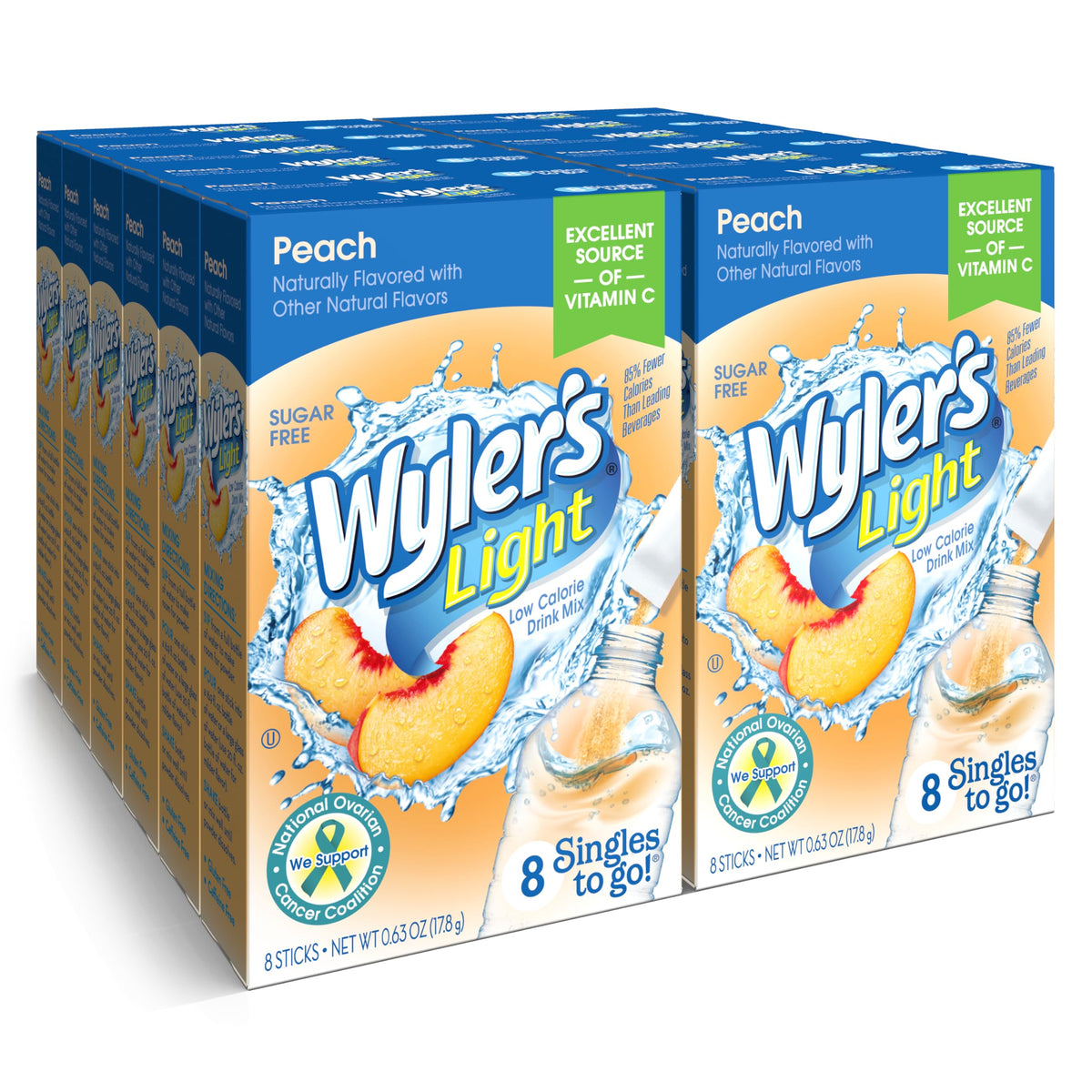 Wyler's Light Peach singles-to-go packet for on-the-go hydration