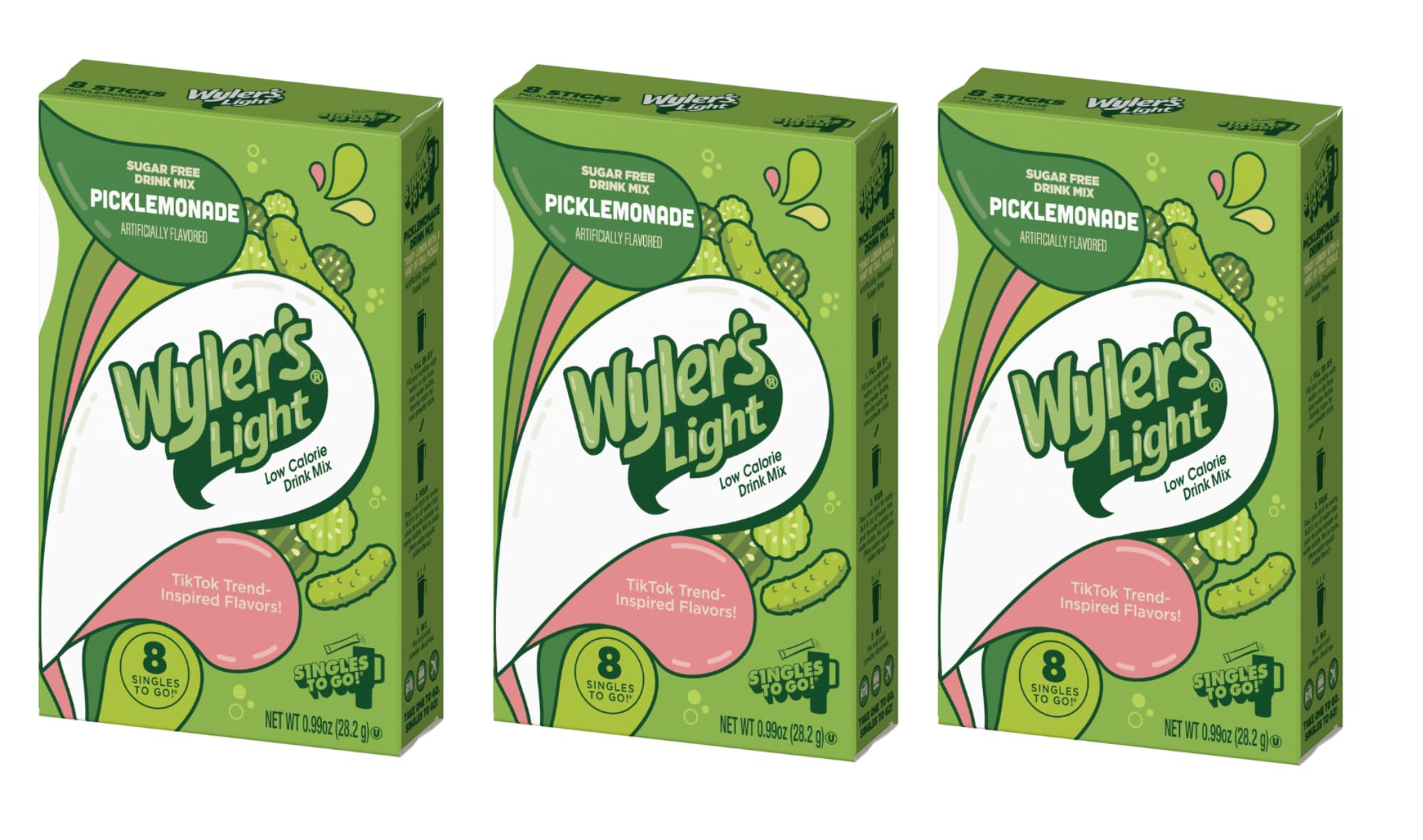 Wyler's Light Pickle Lemonade packaging box—great for on-the-go hydration.