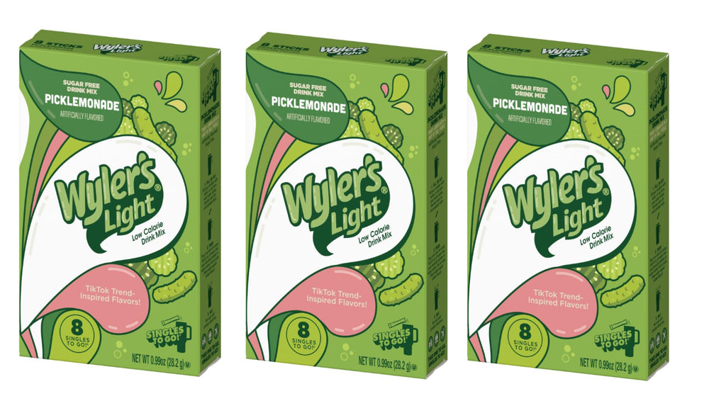 Wyler's Light Pickle Lemonade packaging box—great for on-the-go hydration.