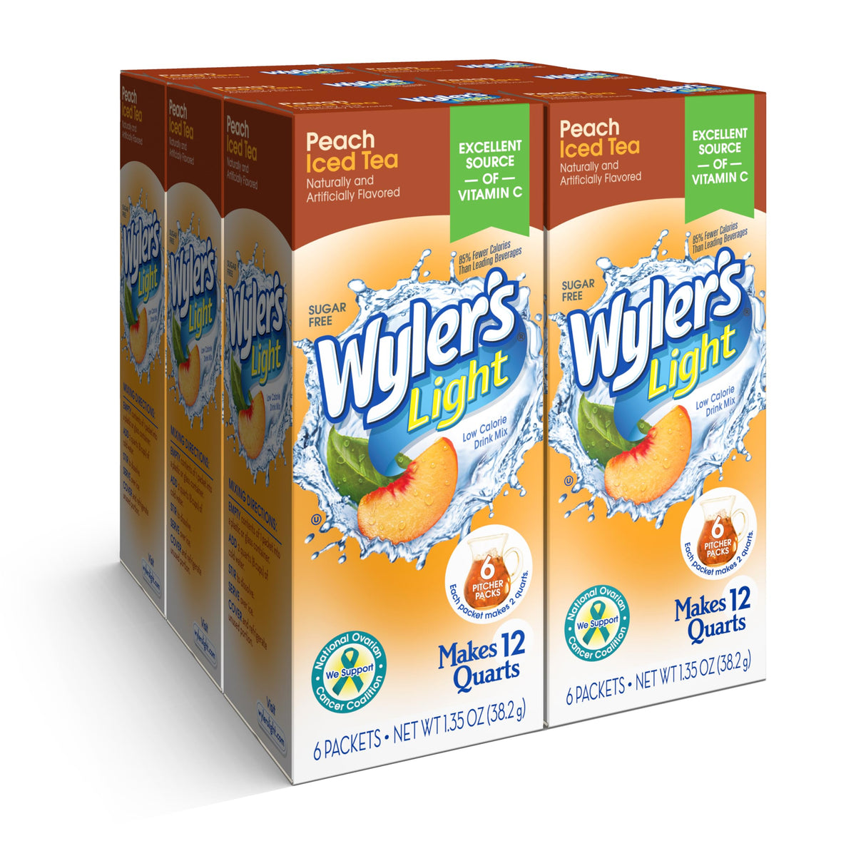 Wyler's Light pitcher packs on the kitchen counter ready to flavor water