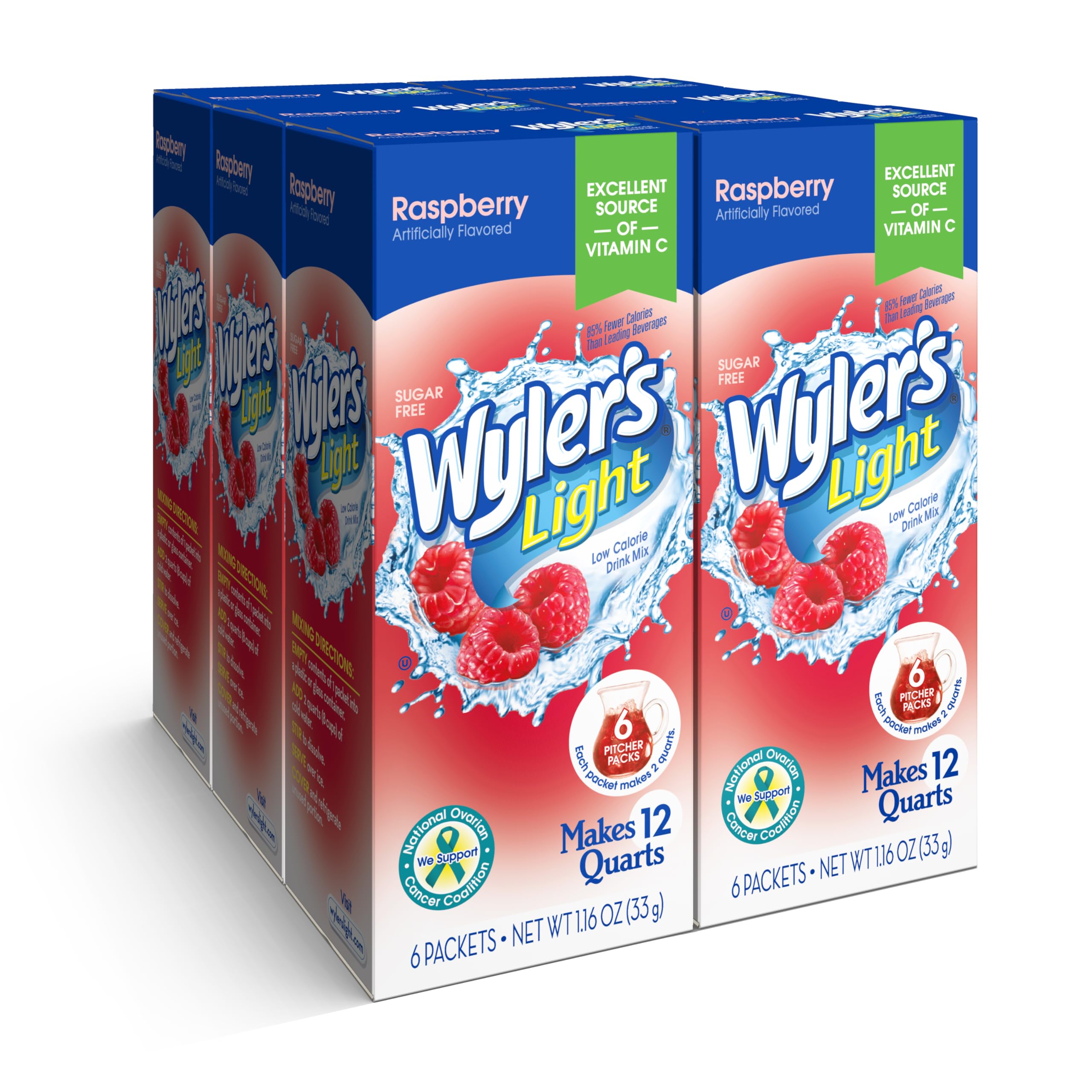 Wyler's Light Raspberry glass with flavored water for daily refreshment