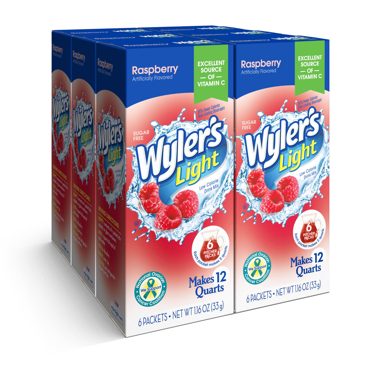 Wyler's Light Raspberry glass with flavored water for daily refreshment