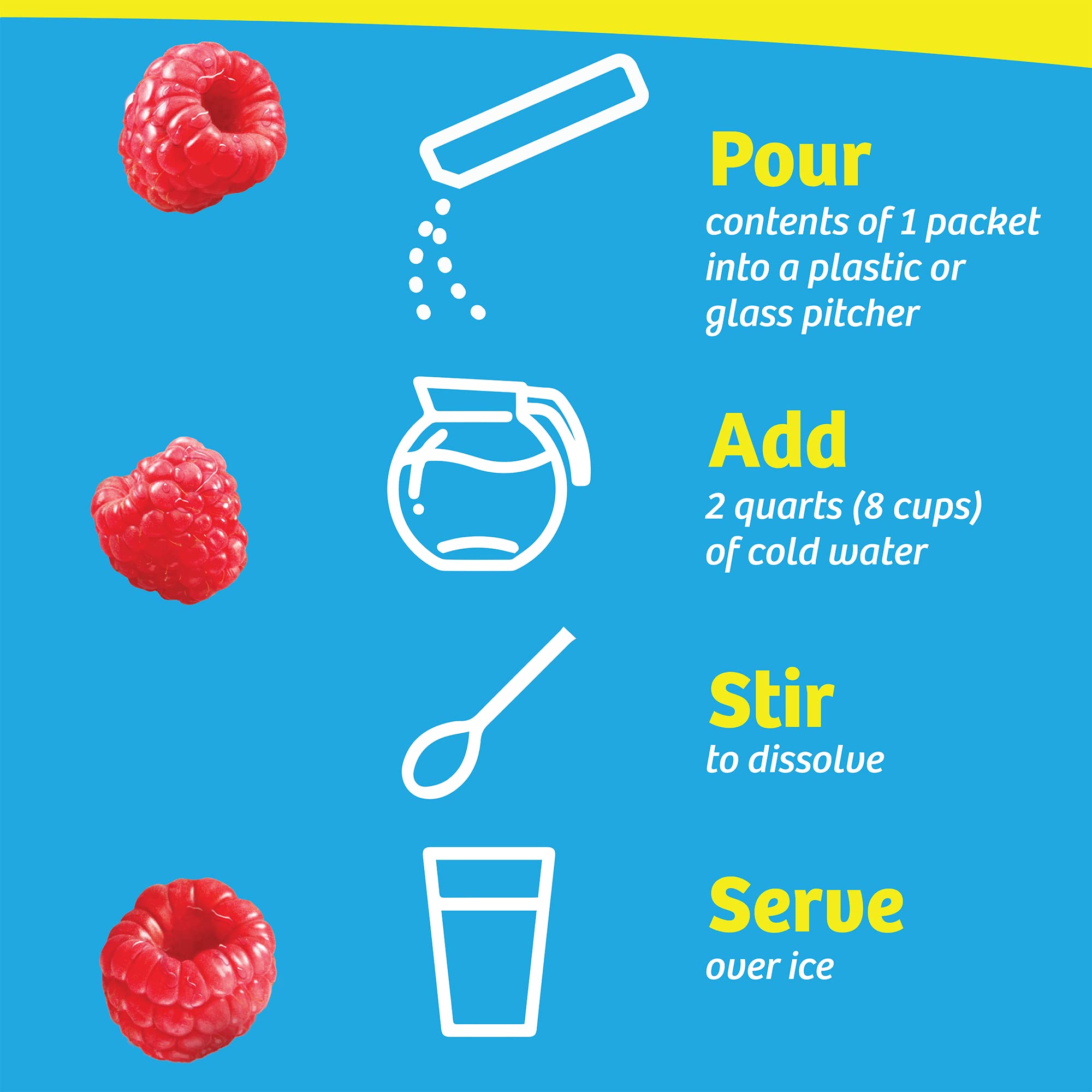 Wyler's Light Raspberry party table with flavor options for guests
