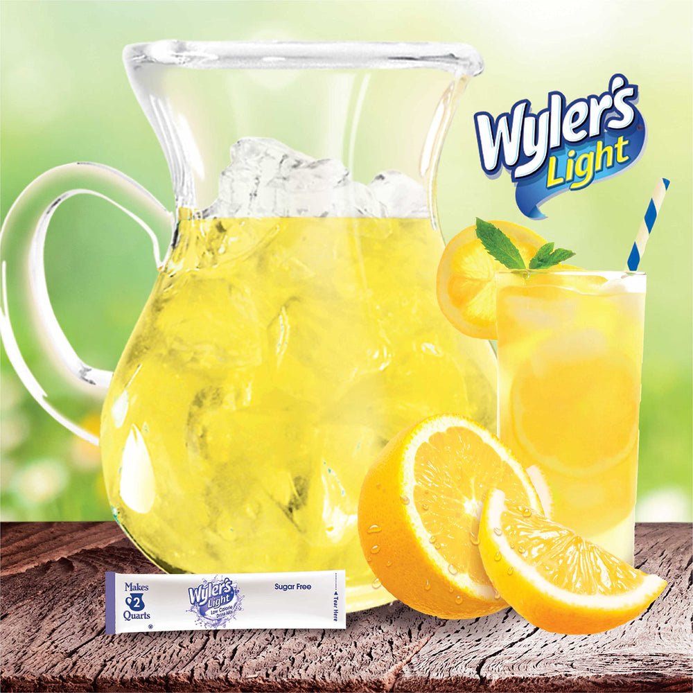 Wyler's Light Pitcher Packs recyclable packaging promotes eco-friendly choice.