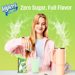 Wyler's Light rainbow sherbet packet with bright, fruity flavor without sugar.