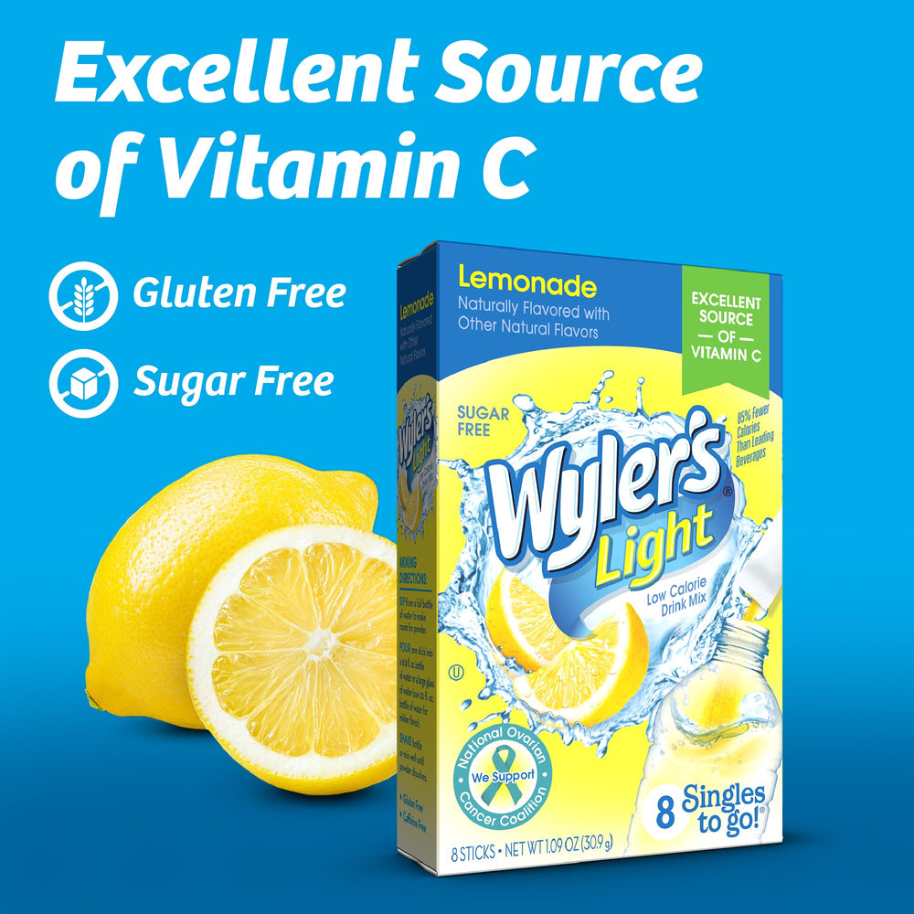 Shaking Wyler's Light singles to go in a water bottle.