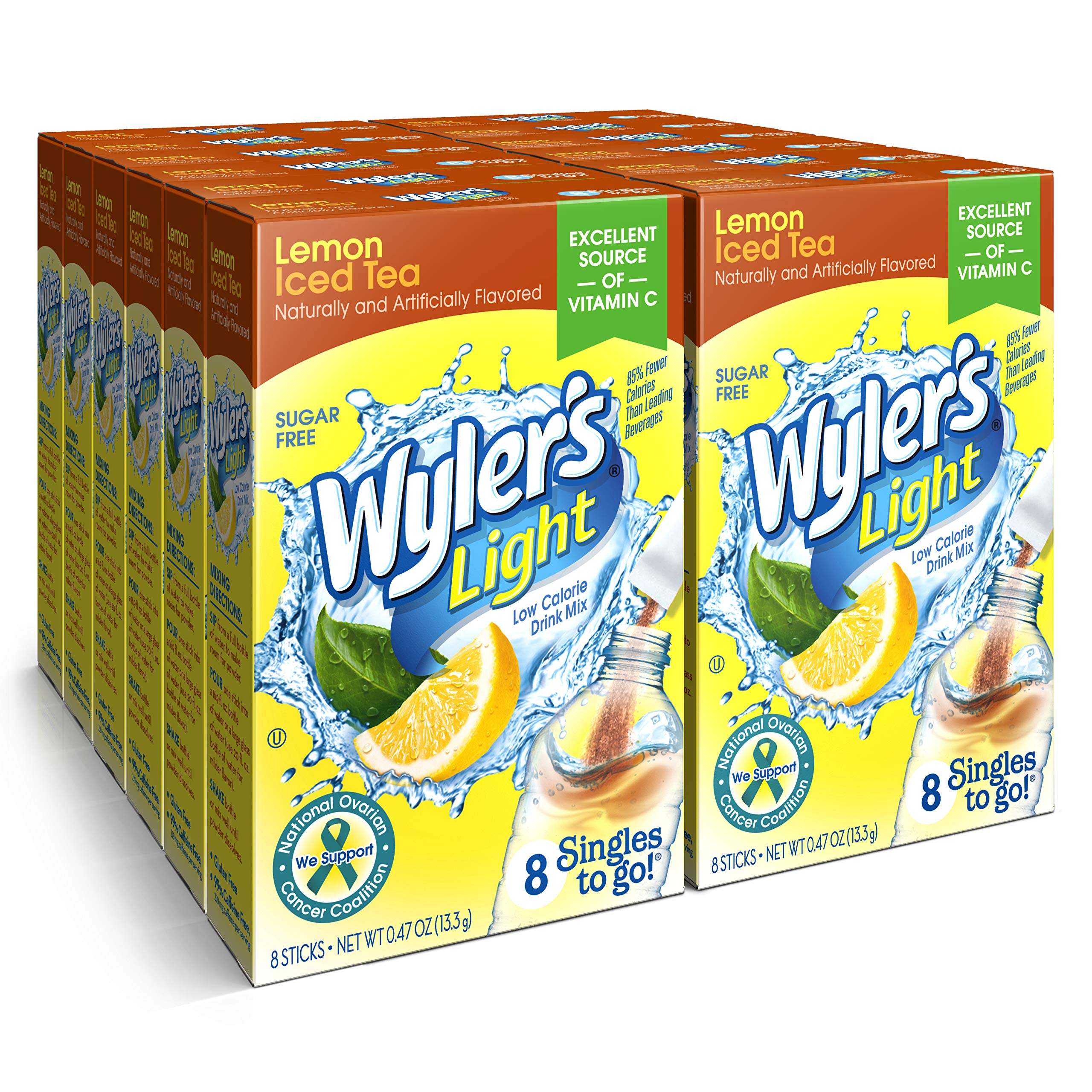Wyler's Light Lemon Iced Tea singles to go box for convenient hydration.