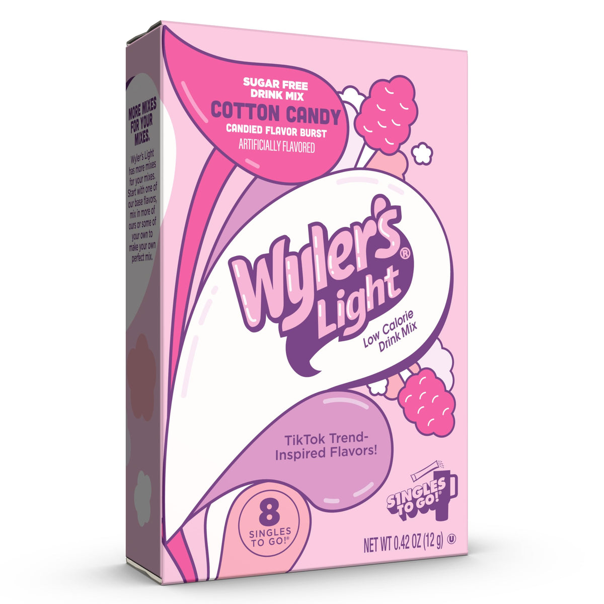 Wyler's Light Watertok Vanilla packet dissolving in water for a low-calorie flavor boost.