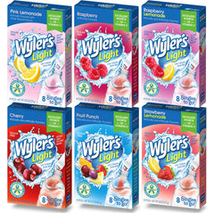 Wyler's Light pink lemonade packet for quick on-the-go hydration.