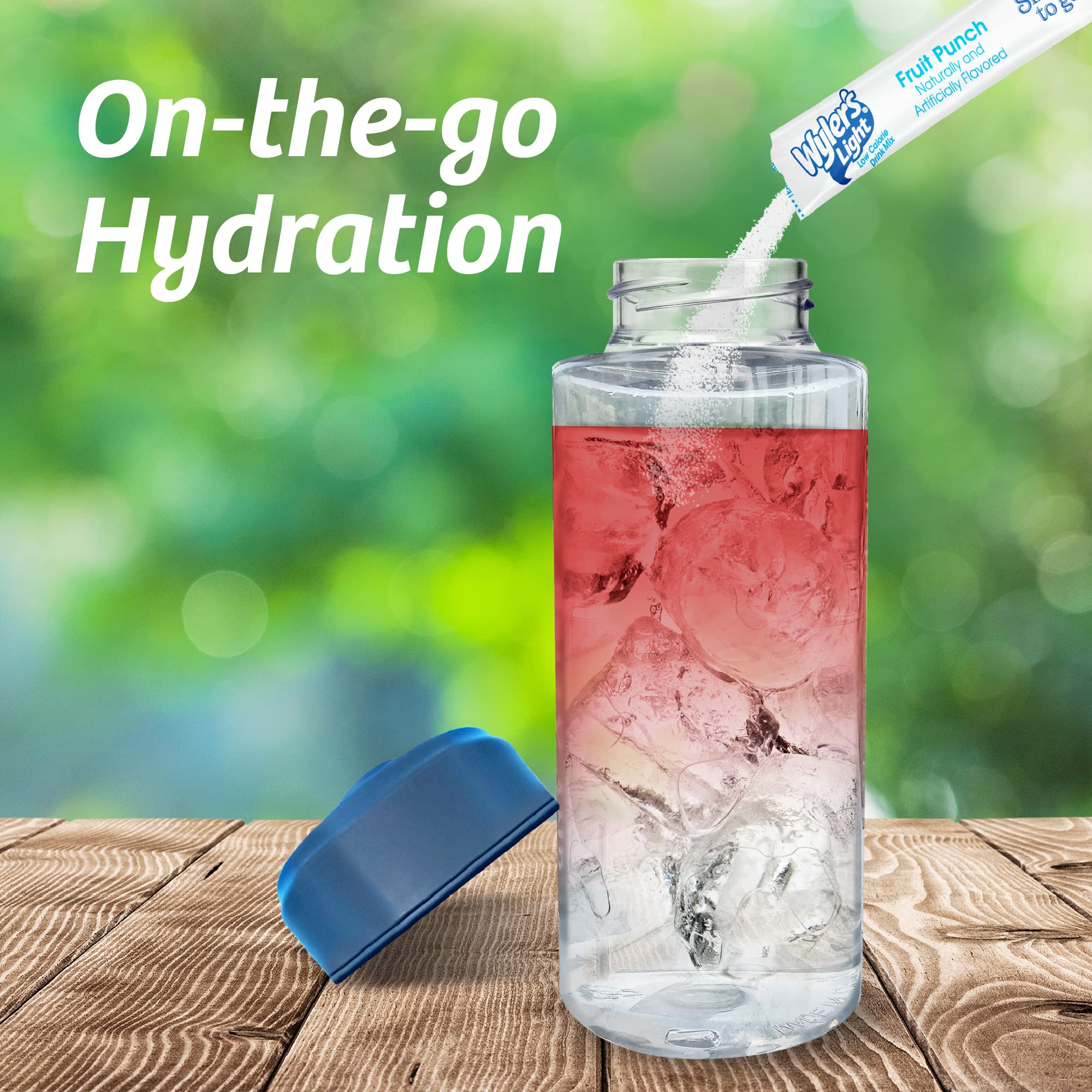 Stirring Wyler’s Light into a glass for a smooth, sugar-free flavor.