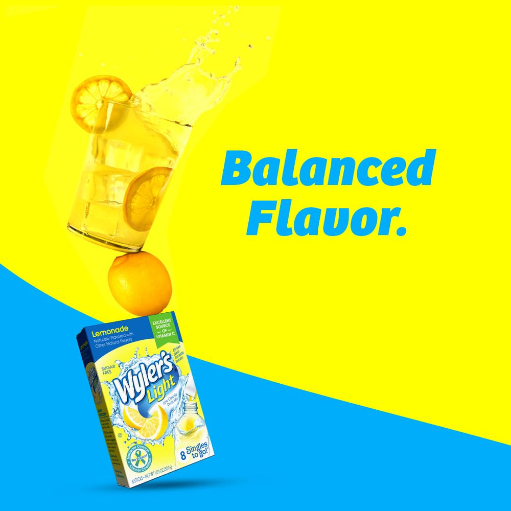 Sugar-free Wyler's Light with 5 calories per packet for lighter hydration.