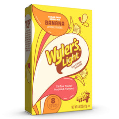 Wyler's Light Watertok Banana packets blend flavor in water for on-the-go hydration.