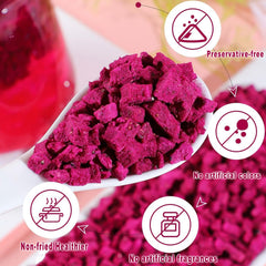 WZQLAOYS dragon fruit cubes in a cereal bowl add tropical crunch and color.