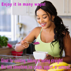 WZQLAOYS dragon fruit cubes layered with yogurt offer a bright, nutrient-rich topping.