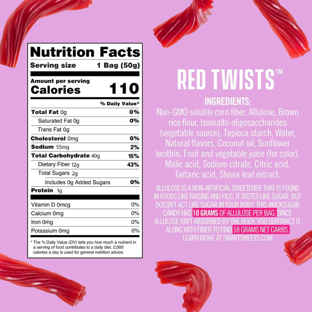 SmartSweetts soluble prebiotic fiber boost supports digestive-friendly snacking.