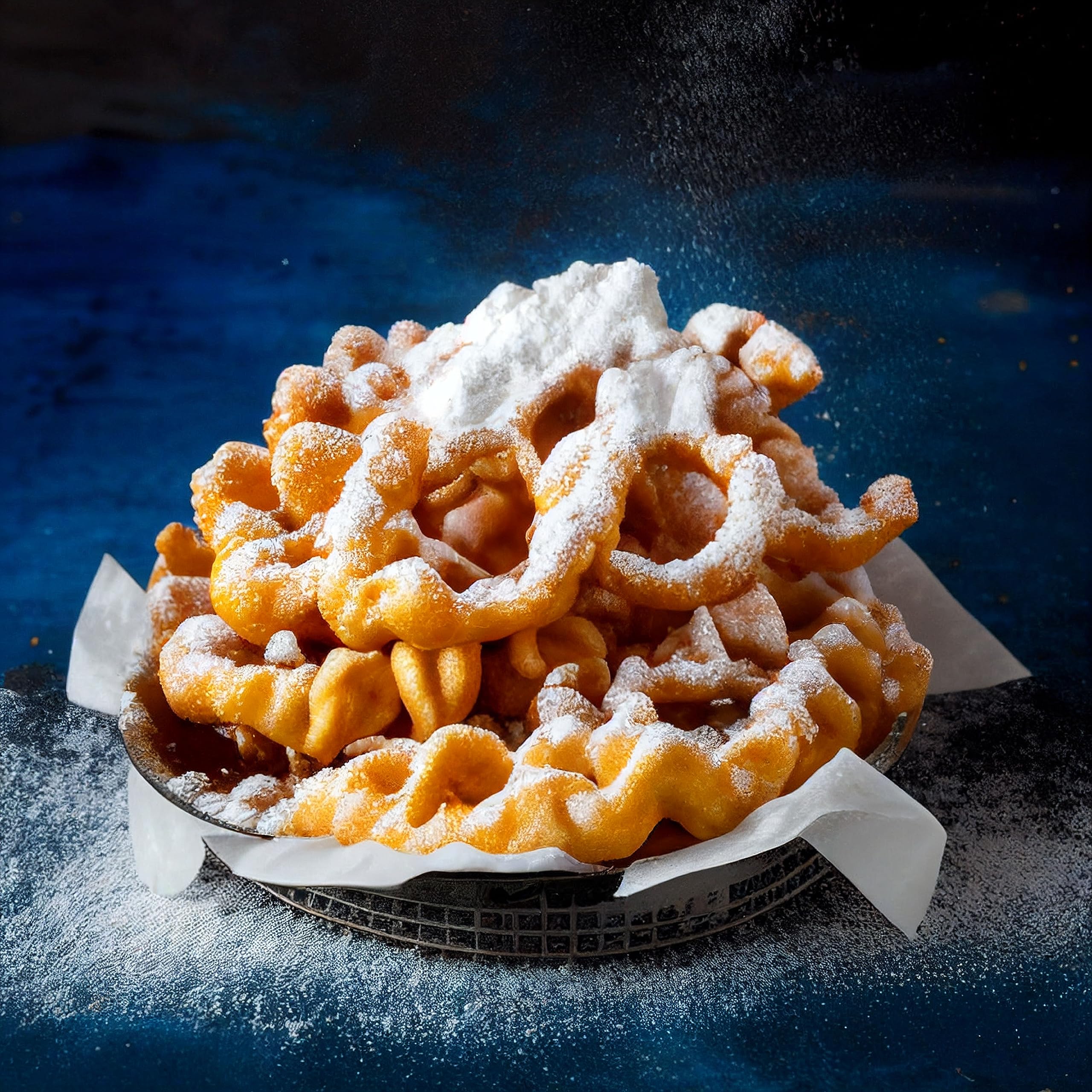 Xcell Carnival Funnel Cakes plated and ready to serve.