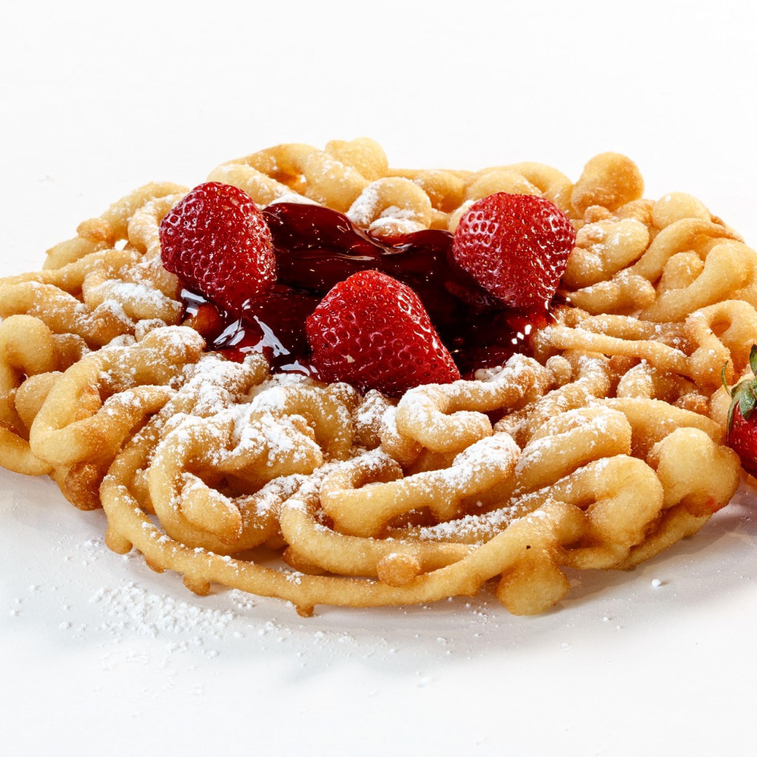Xcell Carnival Funnel Cake Mix ready-to-serve at a party.