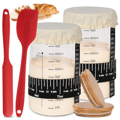 Xileanalee Pro Sourdough starter kit thermometer image showing precise temperature checks for steady fermentation.