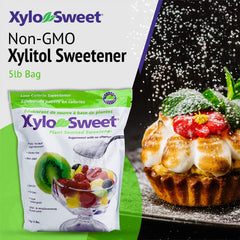 Pourable XyloSweet container showing easy dispensing for recipes