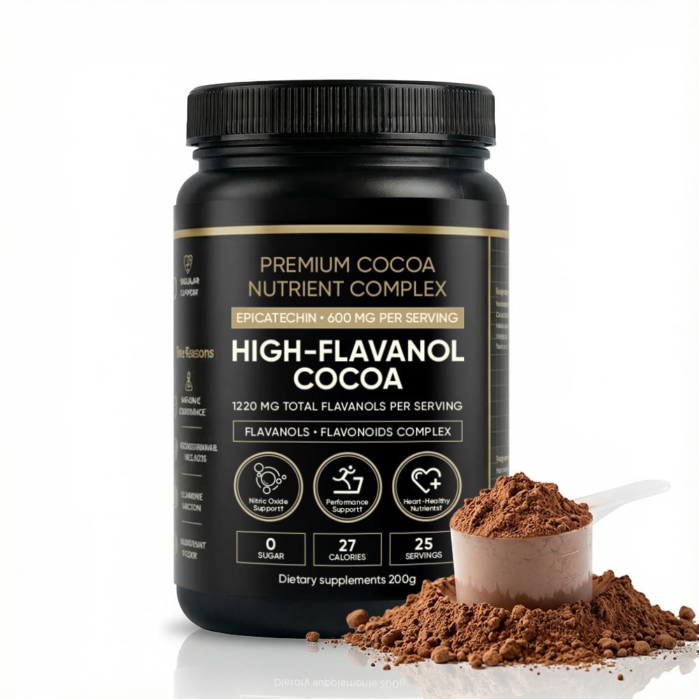 XPDGVS high-flavanol cocoa powder pack showing rich, pure flavor potential