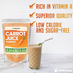 XPRS Nutra carrot powder dispense spoon enables easy scooping