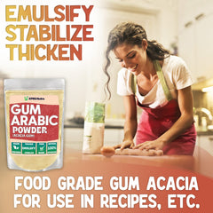 XPRS Nutra Gum Arabic powder dissolves easily in water for smooth mixing.