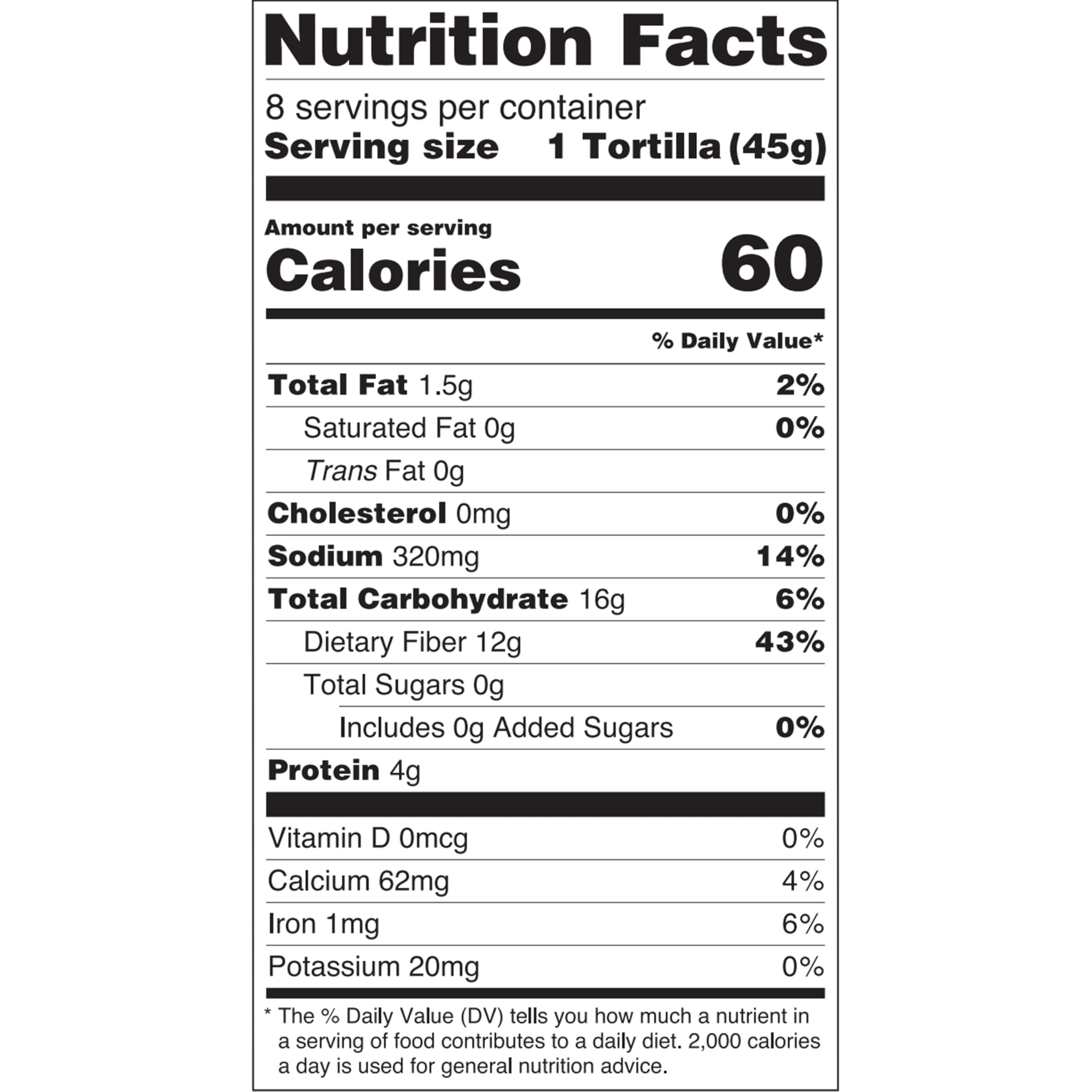 Xtreme Wellness High Fiber tortilla Keto Certified for low-carb compatibility