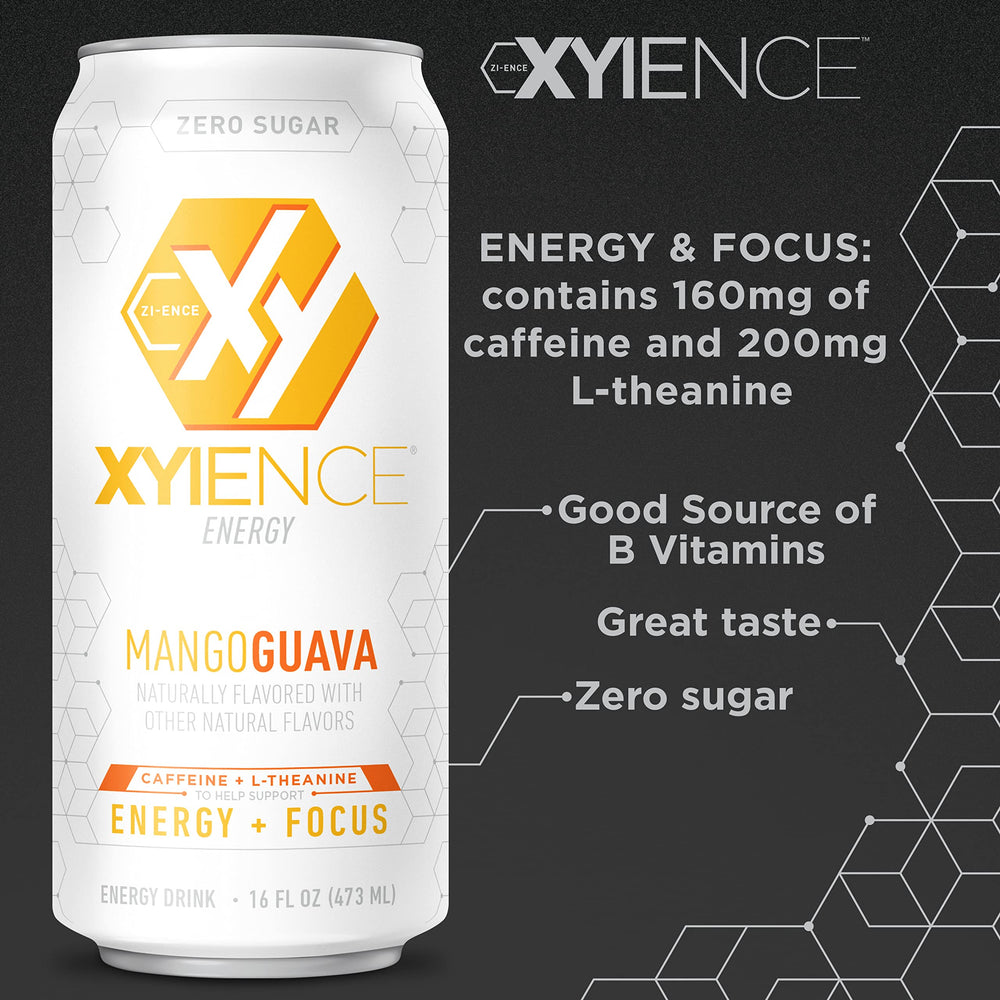 XYIENCE energy drink with caffeine and L-theanine for focused energy
