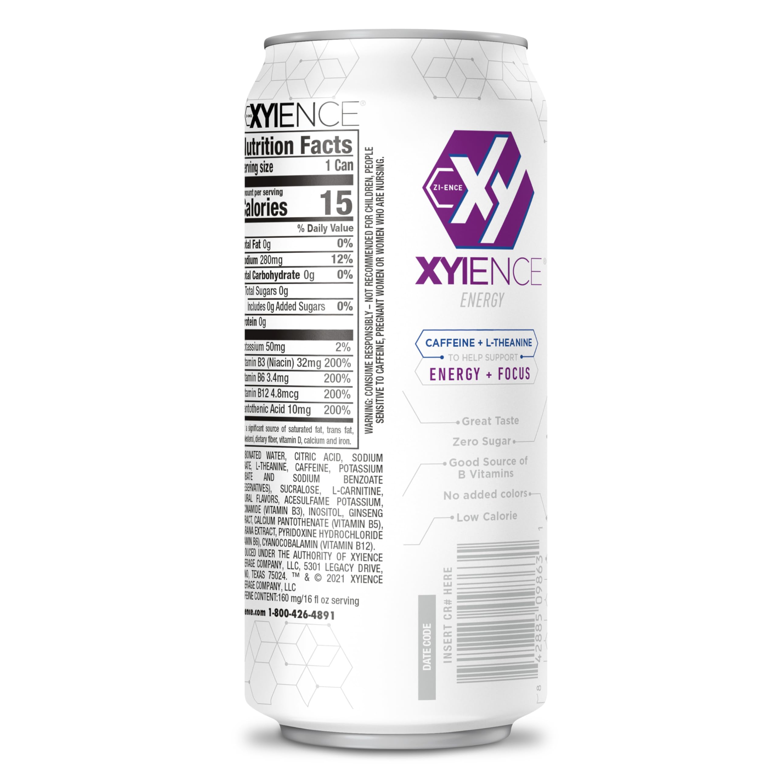 XYIENCE can in cooler or bag for on-the-go energy
