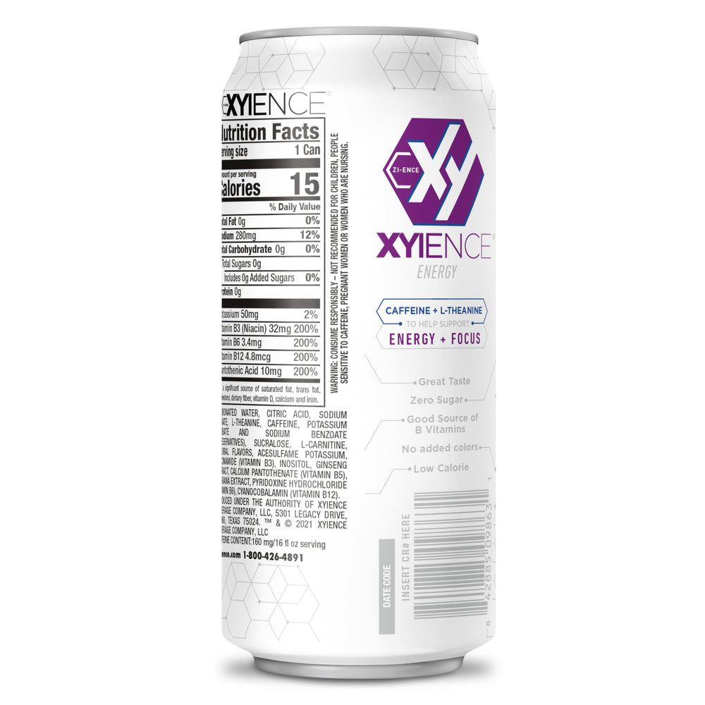 XYIENCE can in cooler or bag for on-the-go energy