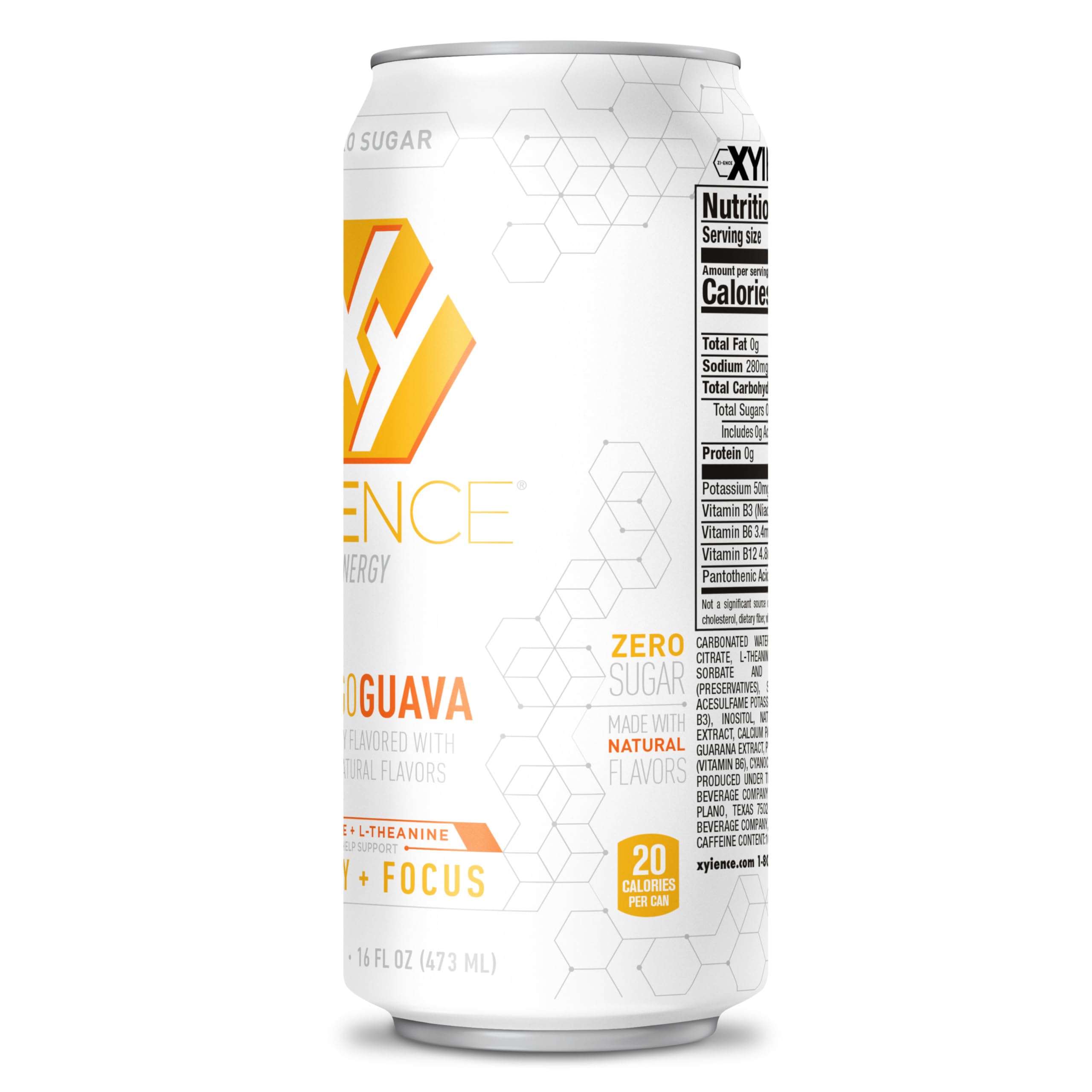 XYIENCE refreshing tropical aroma and crisp finish in a 16 oz can
