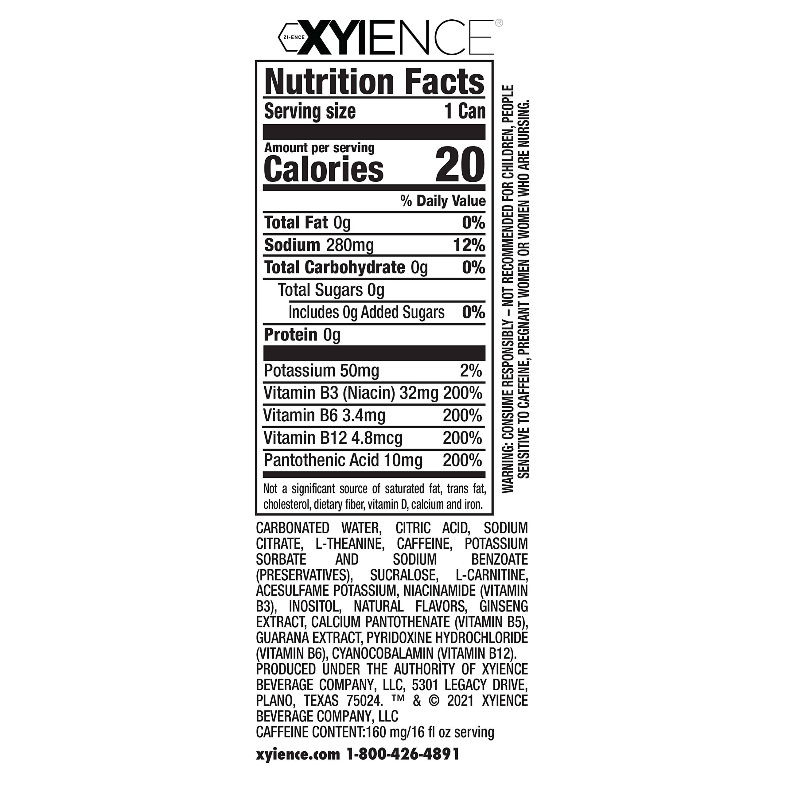 XYIENCE low calorie formula supports quick energy without excess calories