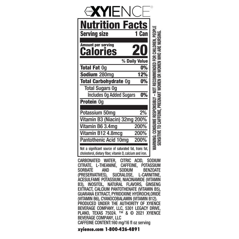 XYIENCE low calorie formula supports quick energy without excess calories