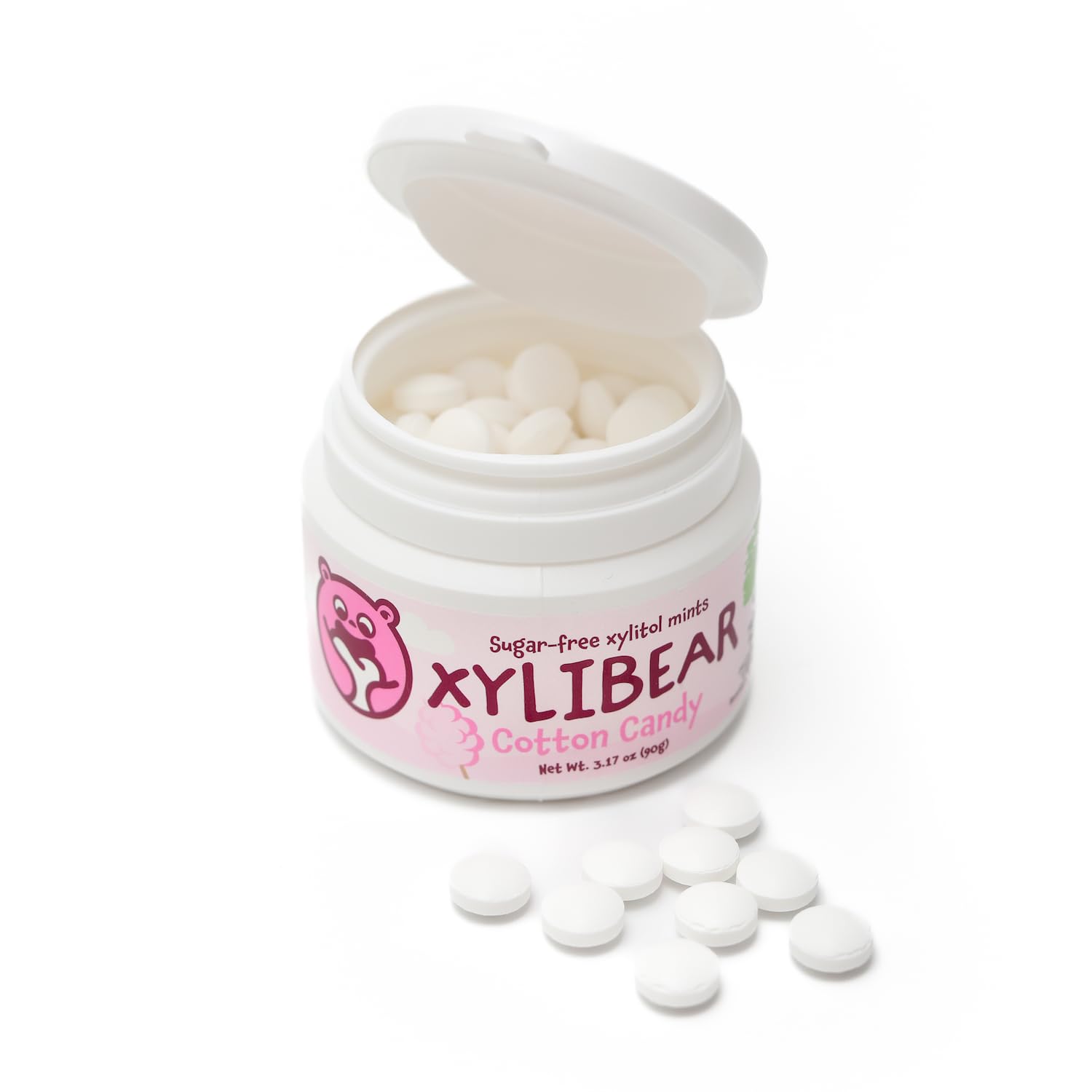 Child enjoying XyliBear after lunch for a quick refresh.