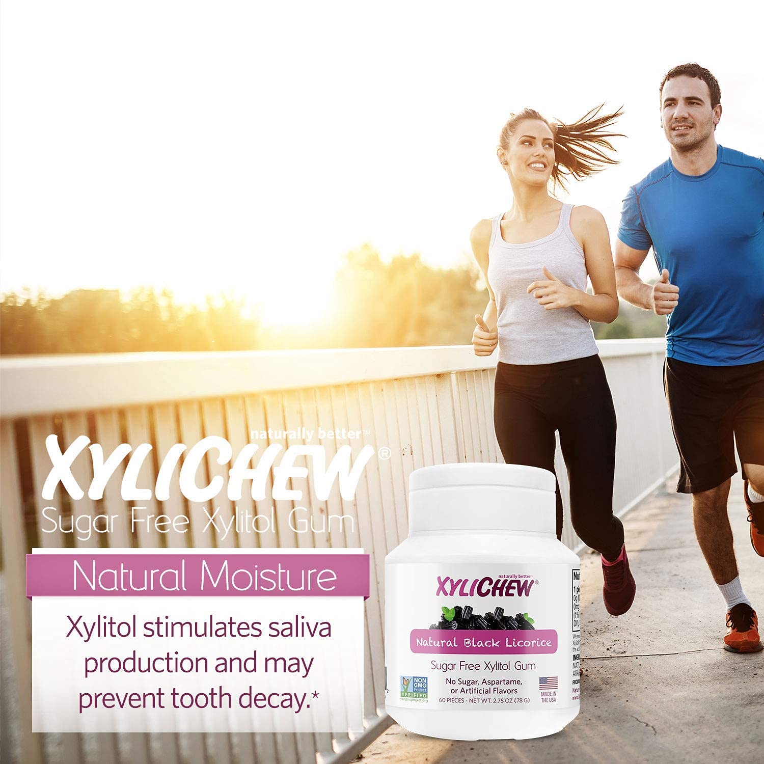 USA-made Xylichew label signals responsible birch xylitol sourcing.