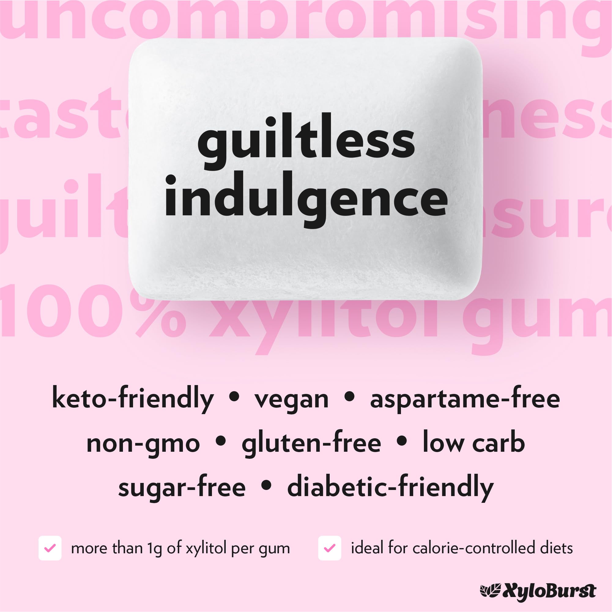XyloBurst fresh fruit gum jar provides a fruity, sugar-free option.
